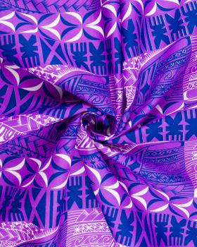 Polynesian fabric ATUA Purple - Tissushop